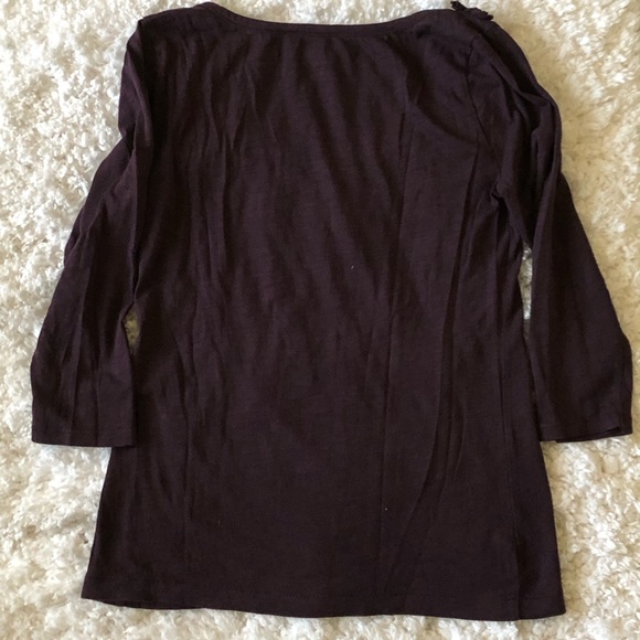 LOFT XXSP deep plum shirt - Picture 3 of 5